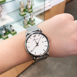 Emporio Armani Luigi White Dial Silver Mesh Strap Watch for Men - AR1812