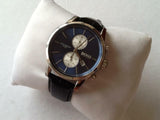 Hugo Boss Jet Blue Dial Black Leather Strap Watch for Men - 1513283