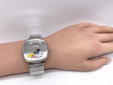 Gucci Grip x Disney Quartz Silver Dial Silver Steel Strap Unisex Watch - YA157419