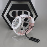 Philipp Plein The Skull White Dial White Silicone Strap Watch for Men - PWAAA1521