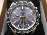 Guess Altitude Chronograph Black Dial Black Rubber Strap Watch for Men - GW0332G1