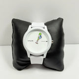 Lacoste Jeremyville White Dial White Silicone Strap Watch for Men - 2011072