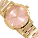 Michael Kors Norie Gold Dial Two Tone Steel Strap Watch for Women - MK3586