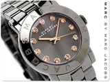 Marc Jacobs Rock Crystal Grey Dial Grey Steel Strap Watch for Women - MBM8596