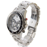 Marc Jacobs Rock Chronograph White Dial Silver Steel Strap Watch for Men - MBM5027
