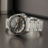 Seiko 5 Sport Automatic SKX Series Black Dial Silver Steel Strap Watch for Men - SRPK99K1