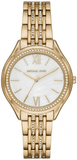 Michael Kors Mindy Three Hand White Dial Rose Gold Steel Strap Watch for Women - MK7078