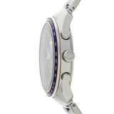 Lacoste Boston Chronograph Blue Dial Silver Steel Strap Watch for Men - 2011081