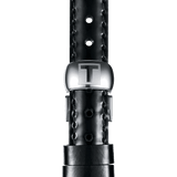 Tissot T Lady Flamingo Black Dial Black Leather Strap Watch For Women - T094.210.16.051.00