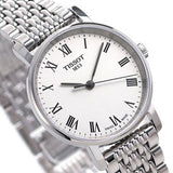 Tissot T Classic Everytime Small White Dial Silver Mesh Bracelet Watch For Women - T109.210.11.033.00