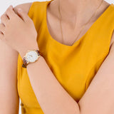 Tissot Everytime Desire Small White Dial Maroon Leather Strap Watch For Women - T109.210.36.031.00