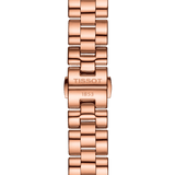 Tissot T Wave Rose Gold Dial Rose Gold Steel Strap Watch For Women - T112.210.33.456.00