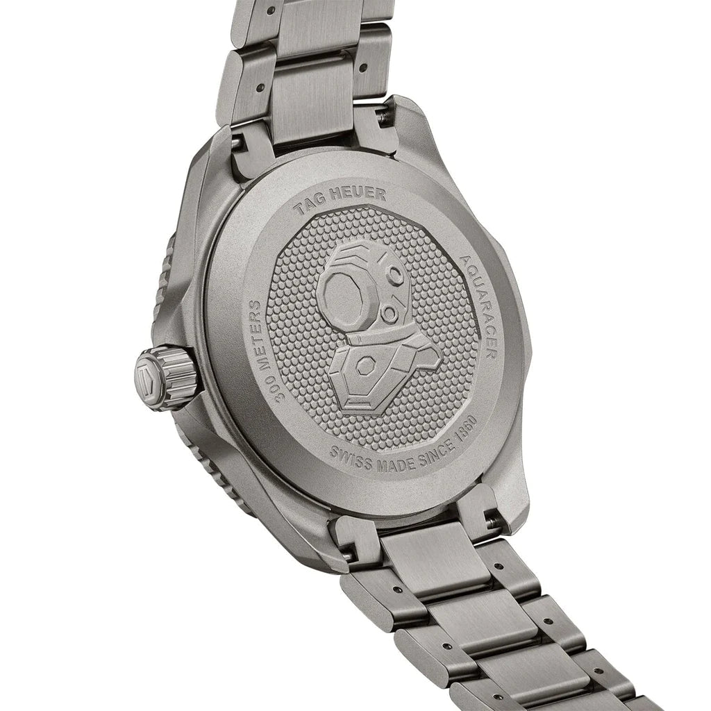 Tag Heuer Aquaracer Calibre 5 Green Dial Silver Steel Strap Watch for Men - WAY201S.BA0927