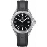 Tag Heuer Aquaracer Automatic Caliber 5 Black Dial Black Rubber Strap Watch for Men - WAY2110.FT8021
