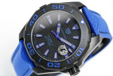Tag Heuer Aquaracer Calibre 5 Automatic Titanium Black Dial Blue Nylon Strap Watch for Gents - WAY208B.FC6382