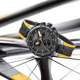 Tissot T Bike Cycling Tour de France Black Dial Two Tone Rubber Strap Watch For Men - T111.417.37.441.00