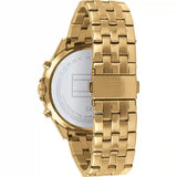 Tommy Hilfiger West Chronograph Quartz Black Dial Gold Steel Strap Watch For Men - 1791708