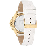 Tommy Hilfiger Brooklyn Quartz White Dial White Leather Strap Watch for Women - 1782018