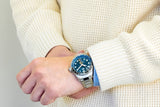 Tag Heuer Autavia Cosc GMT Automatic Blue Dial Silver Steel Strap Watch for Men - WBE511A.BA0650