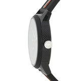 Lacoste 12.12 Black Dial Black Silicon Strap Watch for Men - 2011071