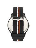 Lacoste 12.12 Black Dial Black Silicon Strap Watch for Men - 2011071