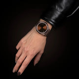 D1 Milano Ultra Thin Brown Dial Gold Steel Strap Watch for Unisex - D1-UTBJ10