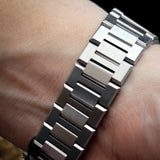 D1 Milano Ultra Thin Black Dial Silver Steel Strap Watch for Men - D1-UTBJ14