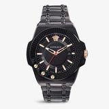 Versace Chain Reaction Quartz Black Dial Black Steel Strap Watch for Men - VEDY00719