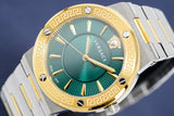 Versace Greca Green Dial Silver Steel Strap Watch for Women - VEVH00720