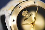Versace Shadov Quartz Gold Dial Two Tone Steel Strap Watch for Women - VEBM00518
