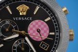 Versace Sport Tech Chronograph Black Dial Black Rubber Strap Watch for Women - VELT00619