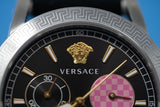 Versace Sport Tech Chronograph Black Dial Black Rubber Strap Watch for Women - VELT00619