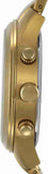 Guess Analog Chronograph Gold Dial Gold Steel Strap Watch for Men - W0075G5