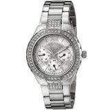 Guess Viva Quartz Silver Dial Silver Steel Strap Watch For Women - W0111l1