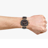 Guess Pursuit Chronograph Brown Dial Brown Leather Strap Watch for Men - W0500G3
