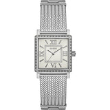 Guess Highline White Dial Silver Mesh Bracelet Watch For Women - W0826L1