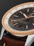 Breitling Navitimer 1 Automatic 41mm Brown Dial Brown Leather Strap Mens Watch - U17326211M1P2
