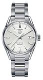 Tag Heuer Carrera Automatic Caliber 5 White Dial Silver Steel Strap Watch for Men - WAR211B.BA0782