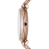 Emporio Armani Gianni T-Bar Quartz Crystals Black Dial Gold Steel Strap Watch For Women - AR11423