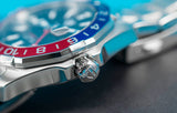 Tag Heuer Aquaracer GMT Caliber 7 Pepsi Black Dial Silver Steel Strap Watch for Men - WAY201F.BA0927