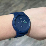 Lacoste 12.12 Chronograph Blue Dial Blue Silicone Strap Watch for Men - 2011244