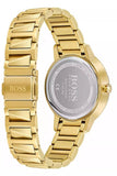 Hugo Boss Signature Gold Dial Gold Steel Strap Watch for Women - 1502541