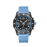 Breitling Endurance Pro Black Dial Light Blue Rubber Strap Watch for Men - X82310281B1S1