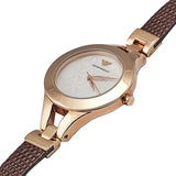 Emporio Armani Chiara Silver Dial Brown Leather Strap Watch for Women - AR7431
