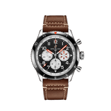Breitling Super Avi B04 Chronograph GMT 46 Mosquito Black Dial Brown Leather Strap Watch for Men - YB04451A1B1X1