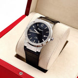 Salvatore Ferragamo F-80 Classic Black Dial Black Leather Strap  Watch for Men - SFDT00219