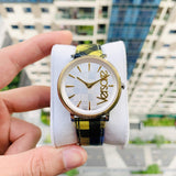 Versace V-Circle The Clans Edition Silver Dial Multicolor Leather Strap Watch for Women - VE8100118