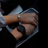 Daniel Wellington Iconic Chronograph Black Dial Black Steel Strap Watch For Men - DW00100642