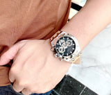 Guess Continental Multifunction Black Dial Brown Leather Strap Watch for Men - GW0262G1