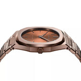 D1 Milano Ultra Thin Brown Dial Gold Steel Strap Watch for Unisex - D1-UTBJ10